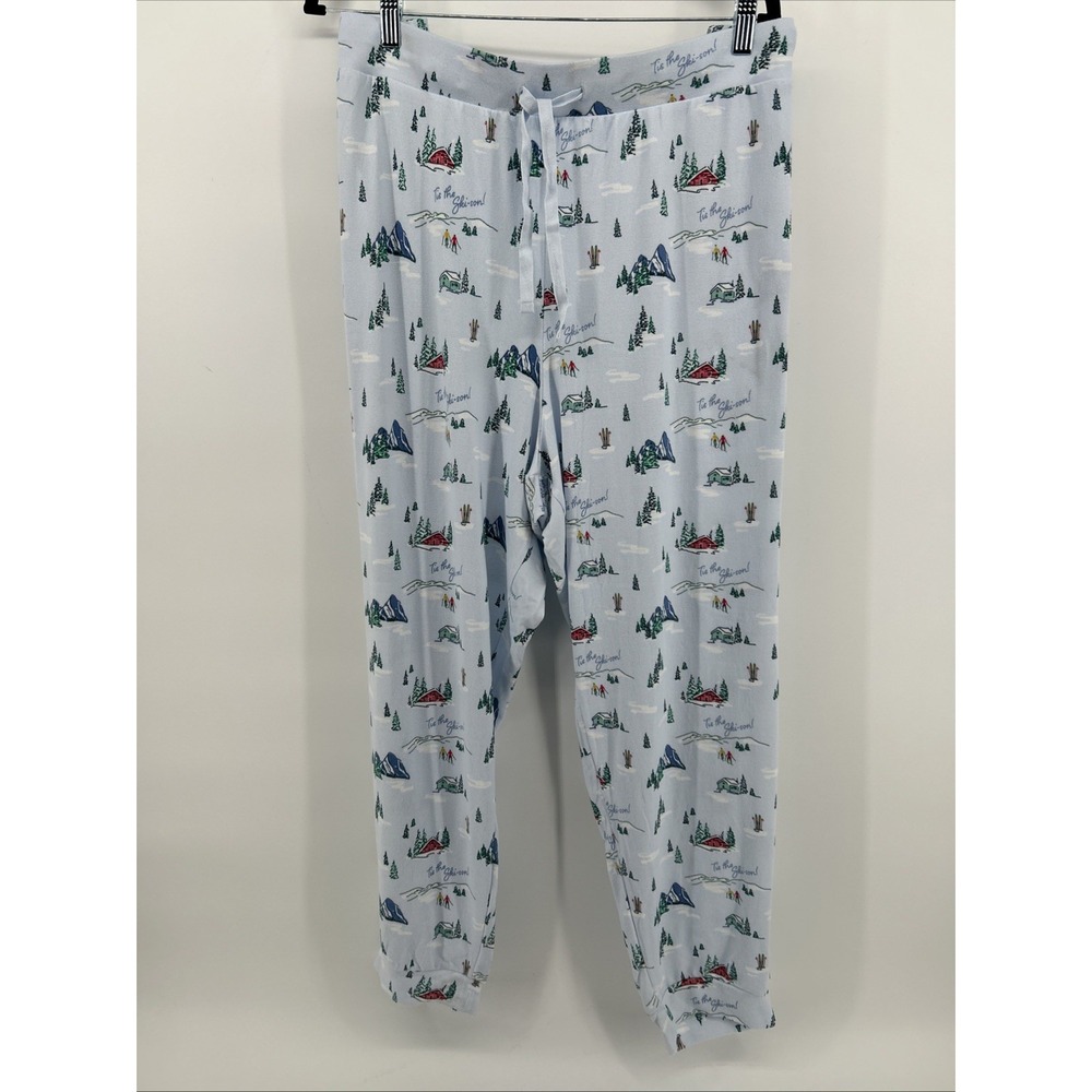 Cozy Wondershop Tis The Ski-son Ski Chalet Jogger Pajama Pants 2X Ski Bunny NWT